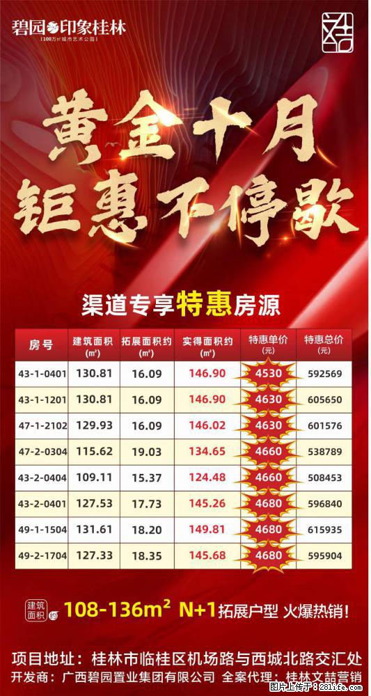 【碧园·印象桂林】十月钜惠不停歇，渠道专享特惠房源，建面单价4530元/m²起 - 家居生活 - 桂林生活社区 - 桂林28生活网 www.28life.net