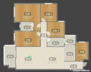 【彰泰峰誉】电梯好楼层，户型：5房2厅2卫双阳台，面积：建面130.25平，额外赠送26平，毛坯房 - 桂林28生活网 www.28life.net